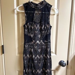 Black and nude Ark and Co dress. Lacey. Never worn. Size S